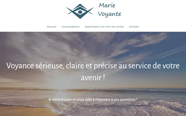 Page d’accueil de Marievoyante